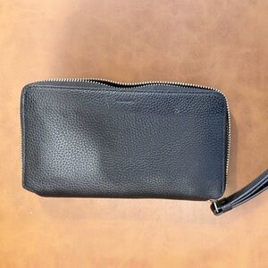 All Saints Black Leather Wallet